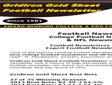 Tablet Screenshot of gridirongoldsheet.com